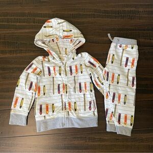 Monica and Andy Paper and Pencil Print Two Piece Outfit